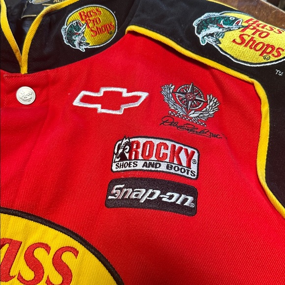 Bass Pro Shops Red and Black Racing Jacket Deadstock - Picture 5 of 9
